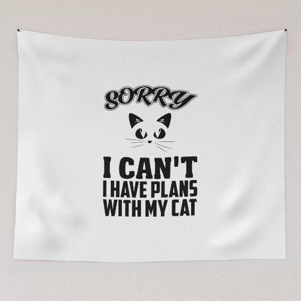 Item preview, Sorry I Can't I Have Plans With My Cat : gift for cat lover designed and sold by charaf19.
