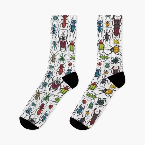 Item preview, Beetles on white designed and sold by Katerina Mitkova Kirilova.