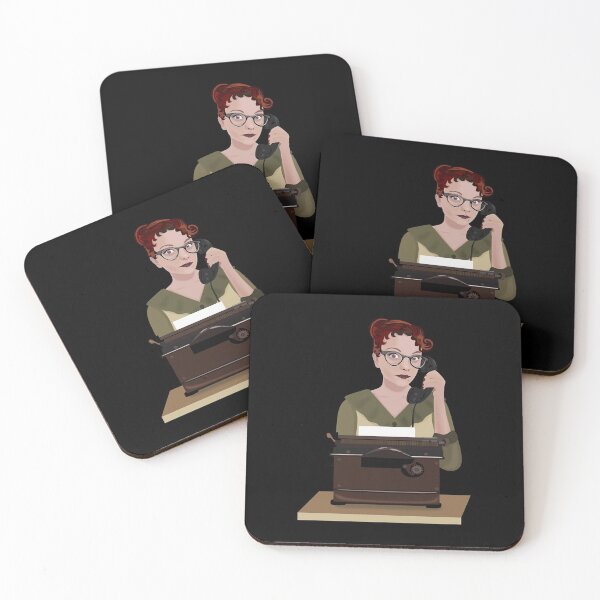 Item preview, Pin-up girl secretary near the typewriter  designed and sold by joihamby84.
