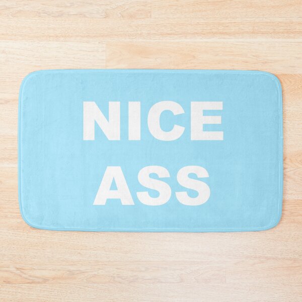 Artikelvorschau, "NICE ASS" lustige Badematte Blau entworfen und verkauft von peculiarlime.