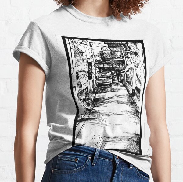 Manga Street Breeze Panel Print Classic T-Shirt
