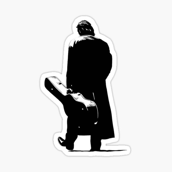 “Johnny Cash Silhouette FanArt” Sticker for Sale by JohnnyVarga | Redbubble