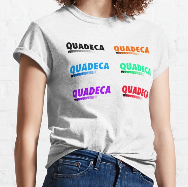 Quadeca Multicolor Text Classic T-Shirt