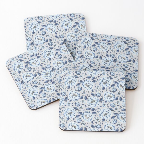 Item preview, Pretty Blue and Grey Floral Design designed and sold by JulieSouster.