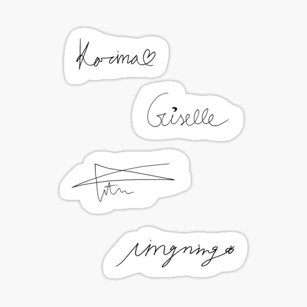 aespa signatures Sticker