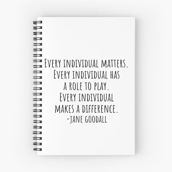 Item preview, Every individual makes a difference Jane Goodall Quote designed and sold by QuotesBerry.