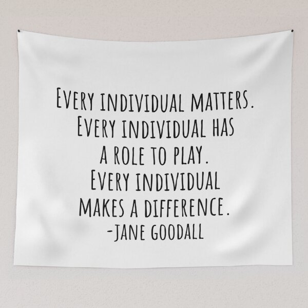 Item preview, Every individual makes a difference Jane Goodall Quote designed and sold by QuotesBerry.