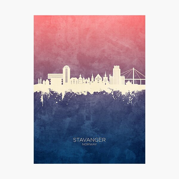 Item preview, Stavanger Norway Skyline designed and sold by MICHAEL TOMPSETT.