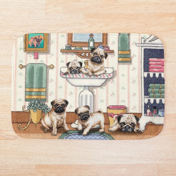 Item preview, Adorables pugs tomando un baño designed and sold by Clitus.