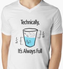 Die Wissenschaft ist optimistisch T-Shirt mit V-Ausschnitt für Männer