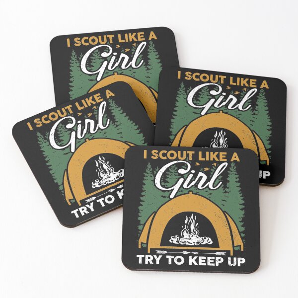 Item preview, I scout like a girl try to keep up for a Scout Camping designed and sold by elisamarez97.