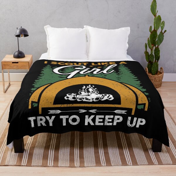 Item preview, I scout like a girl try to keep up for a Scout Camping designed and sold by elisamarez97.