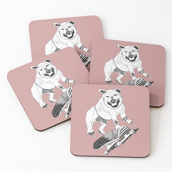 Item preview, Skateboarding Bulldog Drawing color3 designed and sold by Mimi Huang.