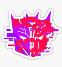 Double Badge Glitch (v.2) Sticker