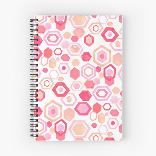 Item preview, Gouache Hexagons - Pastel Pinks designed and sold by TigaTiga.