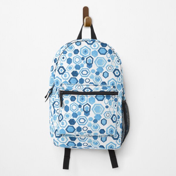Item preview, Gouache Hexagons - Blues designed and sold by TigaTiga.