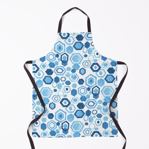 Item preview, Gouache Hexagons - Blues designed and sold by TigaTiga.