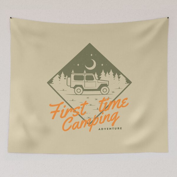 Item preview, First Time Camping designed and sold by JooArtPrints  ★★★★★.