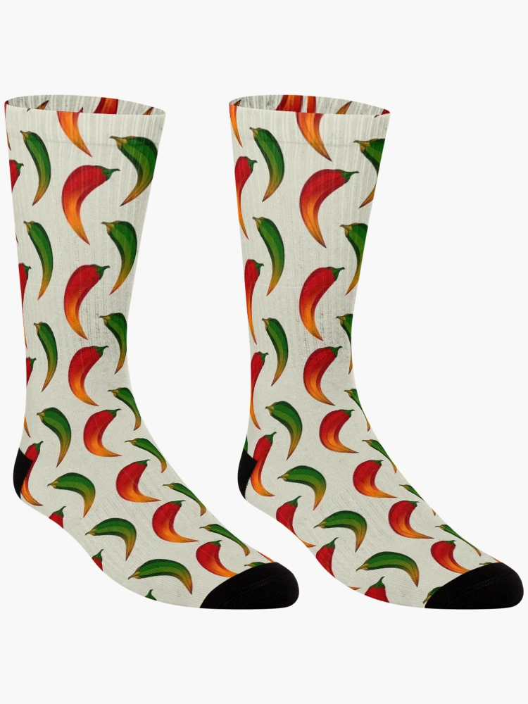 Thumbnail 3 of 5, Socks,  hot pepper pattern designed and sold by RJuliya.