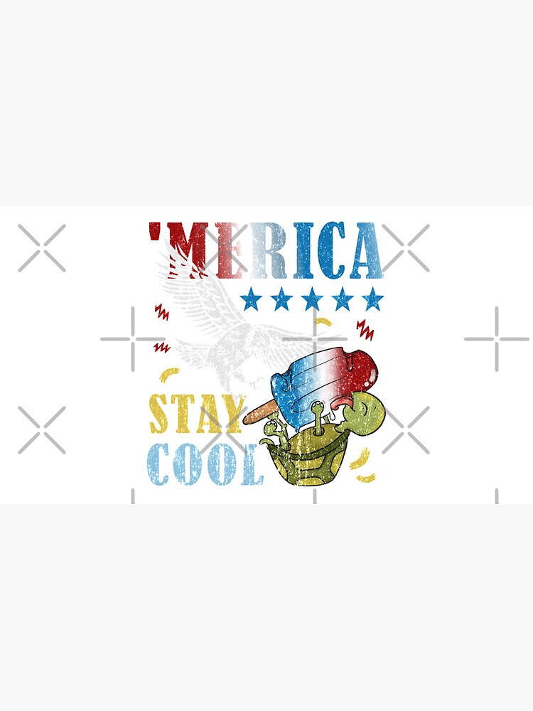 Merica Funny Eagle and Turtle Stay Cool Popsicle by CWartDesign