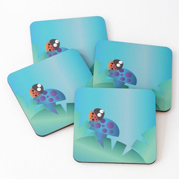 Item preview, Cute LadyBug And Blue Mushroom  designed and sold by maisiriva.
