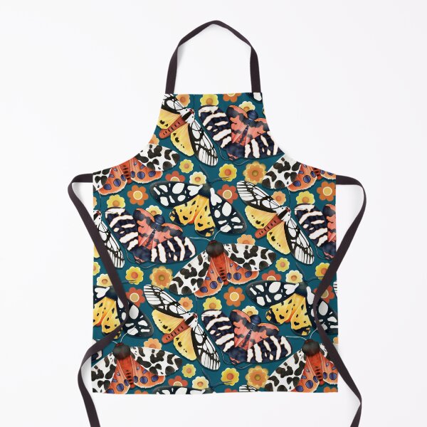 Item preview, Fabulous Garden Tiger Moths -with retro 50's flowers designed and sold by Perrin Le Feuvre.