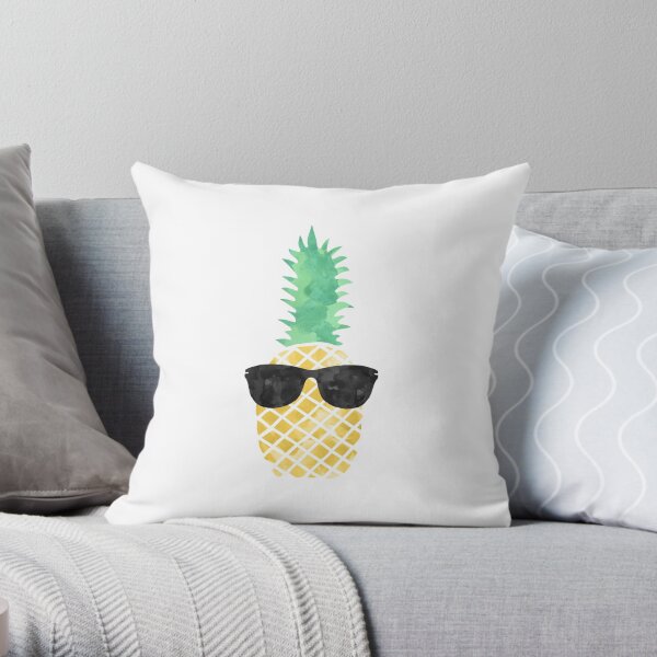 Sunglasses Pineapple Throw Pillow