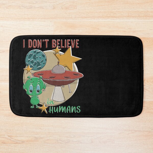 Item preview, I Don't Believe in Humans, cute retro Alien  designed and sold by LaBellCreative.