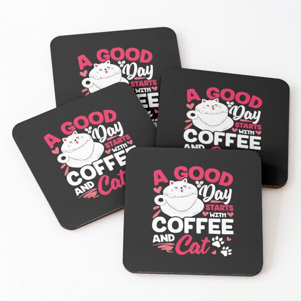 Item preview, A Good Day Starts With Coffee And Cat Lover   designed and sold by vidyaclary.