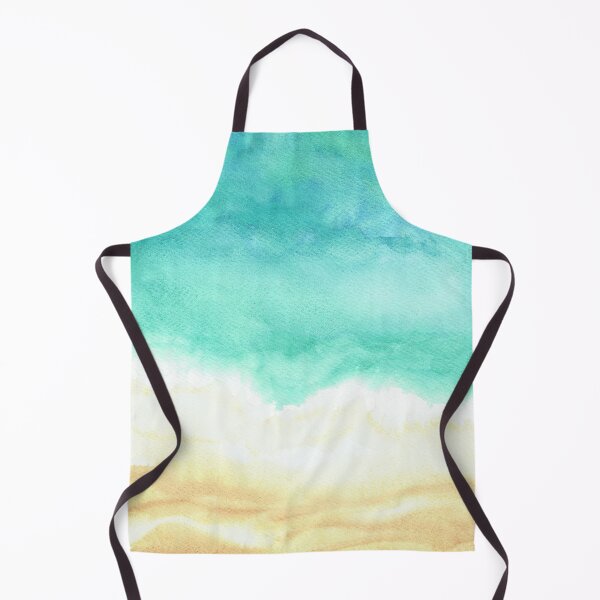 Item preview, Aqua Beach Watercolor Print designed and sold by DebsHeArtStudio.