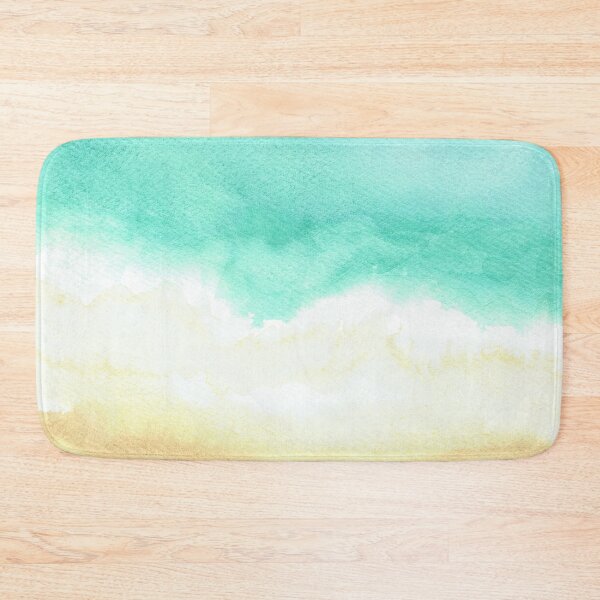 Item preview, Aqua Beach Watercolor Print designed and sold by DebsHeArtStudio.