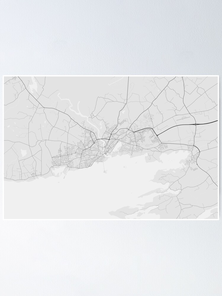 "Galway, Ireland Map. (Black on white)" Poster for Sale by GraphicalMaps Redbubble