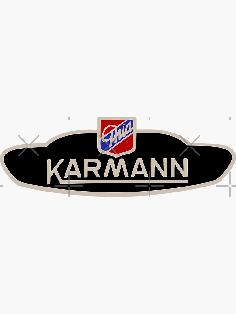 Karmann Ghia Emblem Sticker for Sale by Beetle-Indust