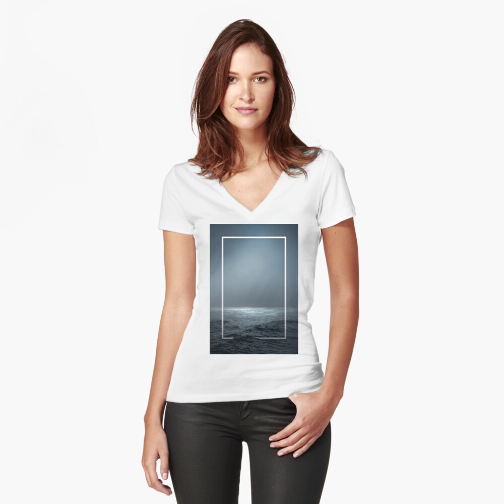 Item preview, Fitted V-Neck T-Shirt designed and sold by Orce.
