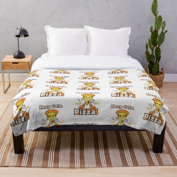 Aperçu de l'œuvre T-shirt Gardez votre calme et mangez de la pizza créée et vendue par KD8264.