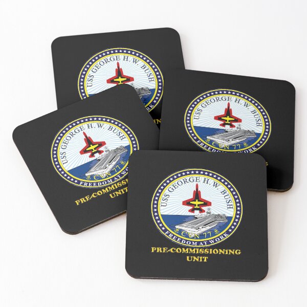 Item preview, CVN-77 Pre-Commissioning Unit Crest for Dark Colors  designed and sold by renvogelpohl.