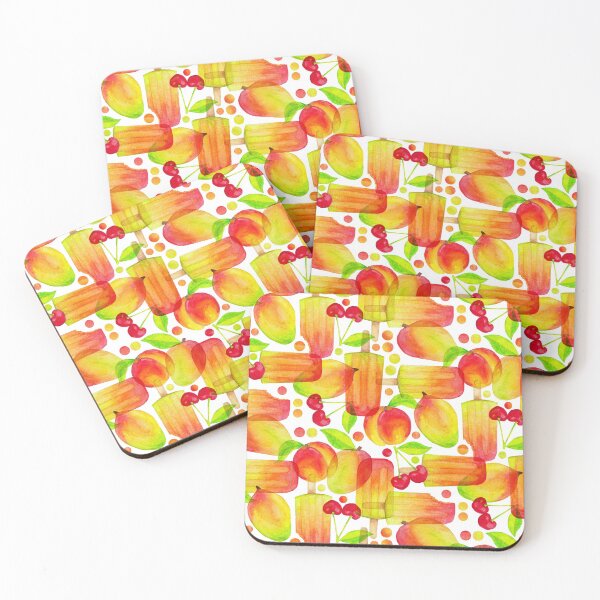 Item preview, Summer Mango Pop on White designed and sold by MilaMooDesigns.