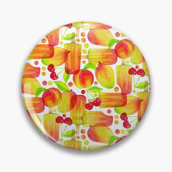 Item preview, Summer Mango Pop on White designed and sold by MilaMooDesigns.