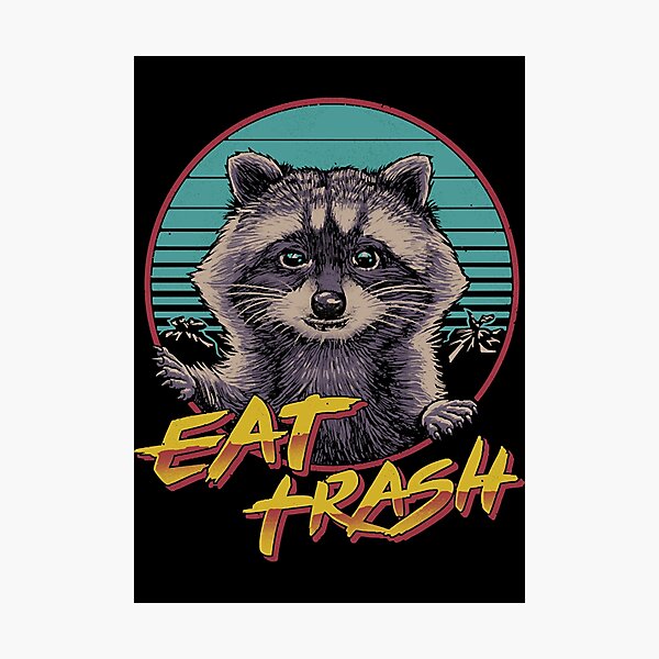 Item preview, Eat Trash Back Print  designed and sold by giftdosier.