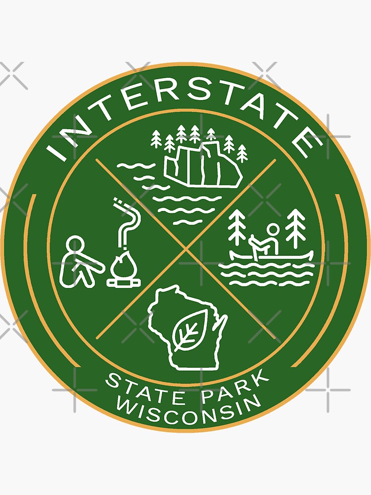 Interstate State Park Heraldic Logo Sticker For Sale By Vanyakar Redbubble 7684