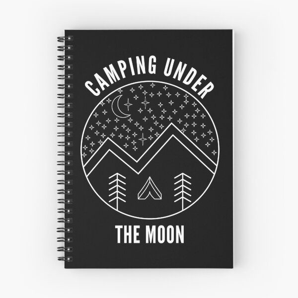 Item preview, camping under the moon white minimal design designed and sold by BeCoolArt.