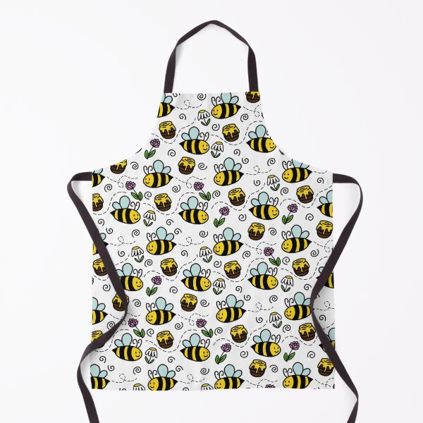 Item preview, Cute Seamless Pattern with Bee, Honey and Flowers designed and sold by c-vector-studio.