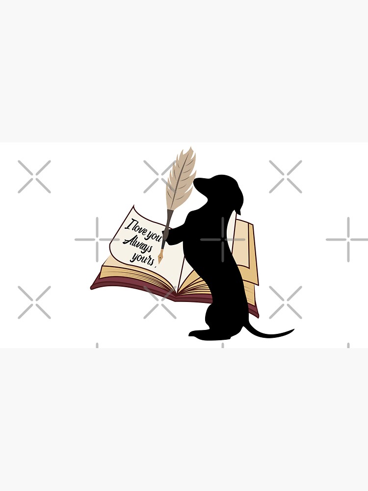 Dachshund cute gift. Doggo is writing to his mom and dad I love you always by CWartDesign