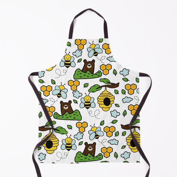 Item preview, Bumble Bee, Honey and Bear Printable Seamless Pattern designed and sold by c-vector-studio.