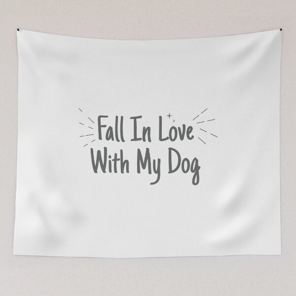 Item preview, fall in love with my dog: Gift for Son ,Gift for Cousin,gift for dog owner,doglover designed and sold by charaf19.