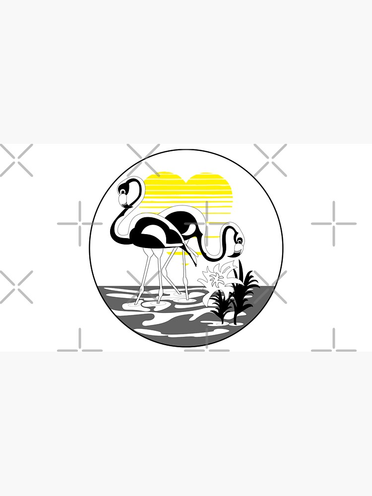 Flamingo love, sunset heart. Flamingo lover gift by CWartDesign