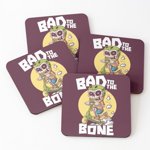 Item preview, Bad to the Bone // Cute Scooter Skeleton designed and sold by SLAG-Creative.