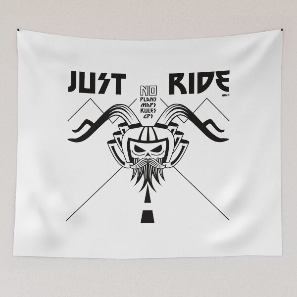Item preview, Just Ride Motorbike Skull (Black) designed and sold by Shico.