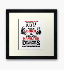 Hamilton Vs Burr Framed Print