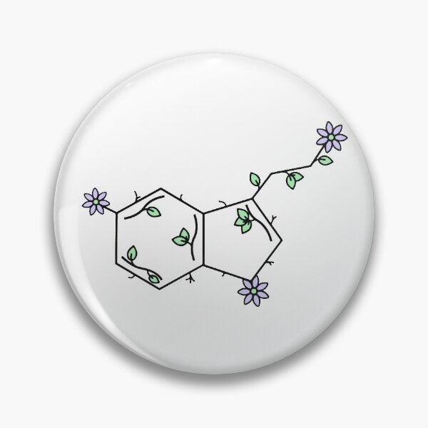 Item preview, Serotonin neurotransmitter organic with flower and leaves floral. designed and sold by labstud.